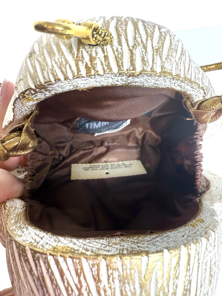 Timmy Woods Beverly Hills Caniche Cabeza de Perro Cartera Bolso de Mano Madera Tallada Etiquetas Certificado de Autenticidad Foto 4 de 4