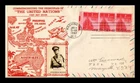 US COVER WWII NATIONS UNITED FOR VICTORY FDC CROSBY PHOTO CACHET