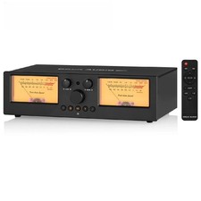 VU3PRO Amplifier / Speaker Selector with VU Meter 2-IN-2-OUT Switcher Box FromUS