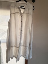Lane Bryant Size 28 Plus Button Down Tan Dress Midi