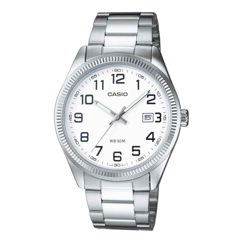 Casio, Armbanduhr, Collection - MTP-1302PD-7B, Silber, Weiss, (38.50 mm) - Bild 2
