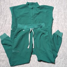 NEW Figs Scrub Set Women's XS - Rafaela Top, Zamora Pants - Hunter Green