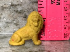 Vintage Yellow Rubber Lion By Diener Ind.