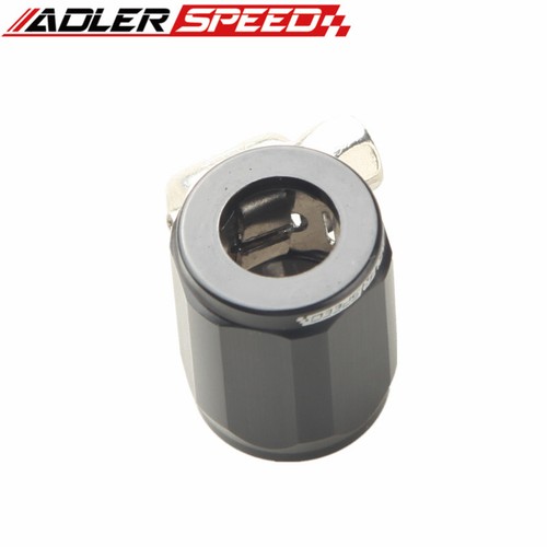 Adaptador de abrazadera de línea de manguera de combustible de aluminio con acabado hexagonal ADLERSPEED 5AN AN5 AN-5 NEGRO - Imagen 5 de 6