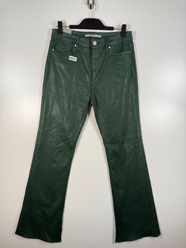 BNWT Hudson Women Barbara High Rise Bootcut Coated Forest Walk Jeans Green Sz 31 - 第 1/15 張圖片
