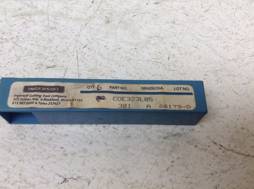 Ingersoll Cutting Tools CDE323L05 301 A 66179-D Carbide Inserts Qty 6 - Picture 2 of 3