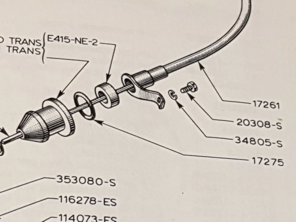 FORD CONSUL ZEPHYR ZODIAC MK II 1956-1961 GASKET SPEEDOMETER CABLE /GEARBOX NOS! - Image 3 of 4