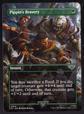 (x4) Pippin's Bravery 0414 Borderless Non Foil Common Lord of the Rings MTG NM
