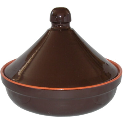 Brünett Coli' Tajine Durchmesser 32 CM Und H 23 CM IN Terrakotta Überzug Keramik