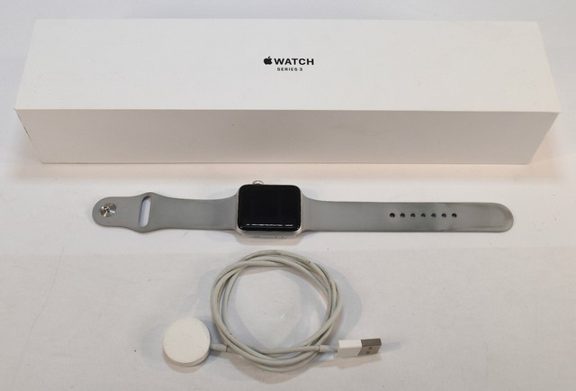 Apple Watch Series 3 42mm Silver Aluminium Case Fog Sport Band Smart Watch  - (MQK12LL/A) for sale online | eBay
