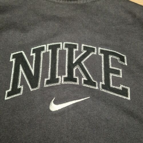 Nike Men's Varsity Style Sweatshirt Medium Spellout Embroidered Logo Full Zip - Picture 5 of 9
