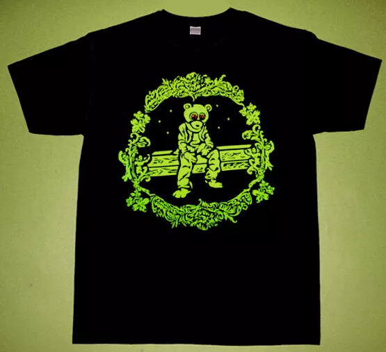 New Semi Frozen Yellow Kanye west Dropout Bear shirt Red Eyes