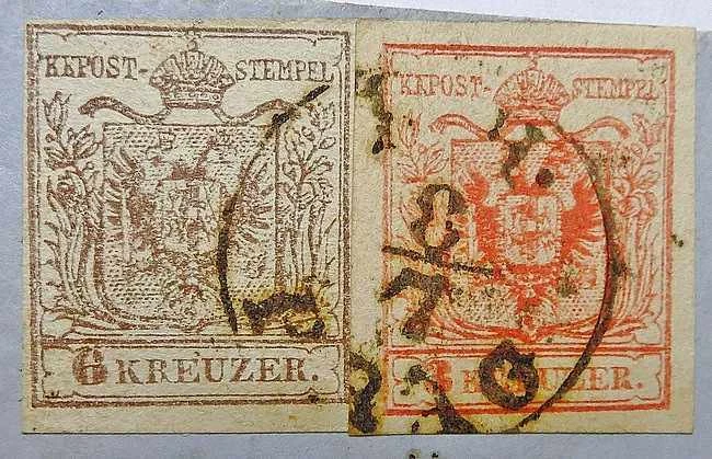 Imperial Austrian Cover 1856 with 6 + 3 Kreuzer Stamps - Image 2 of 3
