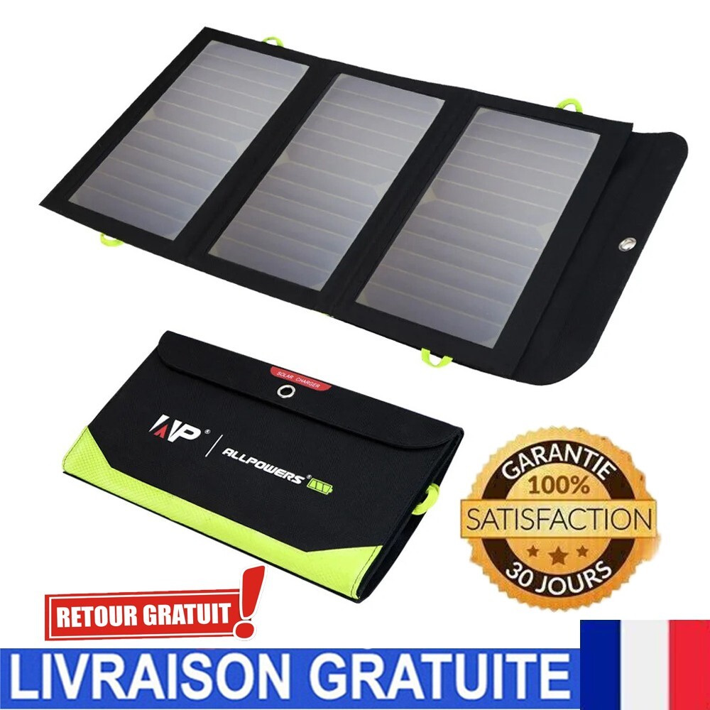 Chargeur solaire portable 21W pour éviter les pannes de GPS en randonnée
