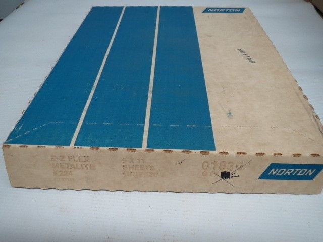 9 X 11 E-Z FLEX METALITE K224 CLOTH GRIT 120J 50 SHEETS NORTON