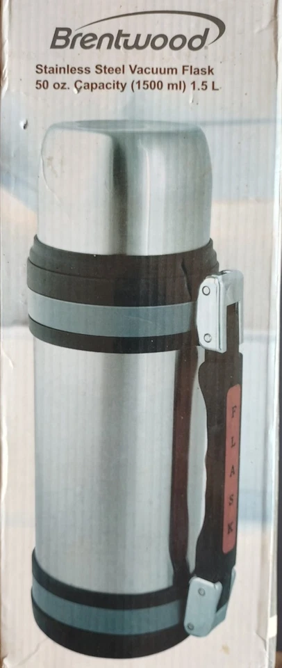 Frasco de vacío de acero inoxidable Brentwood capacidad de 50 onzas Foto 3 de 4