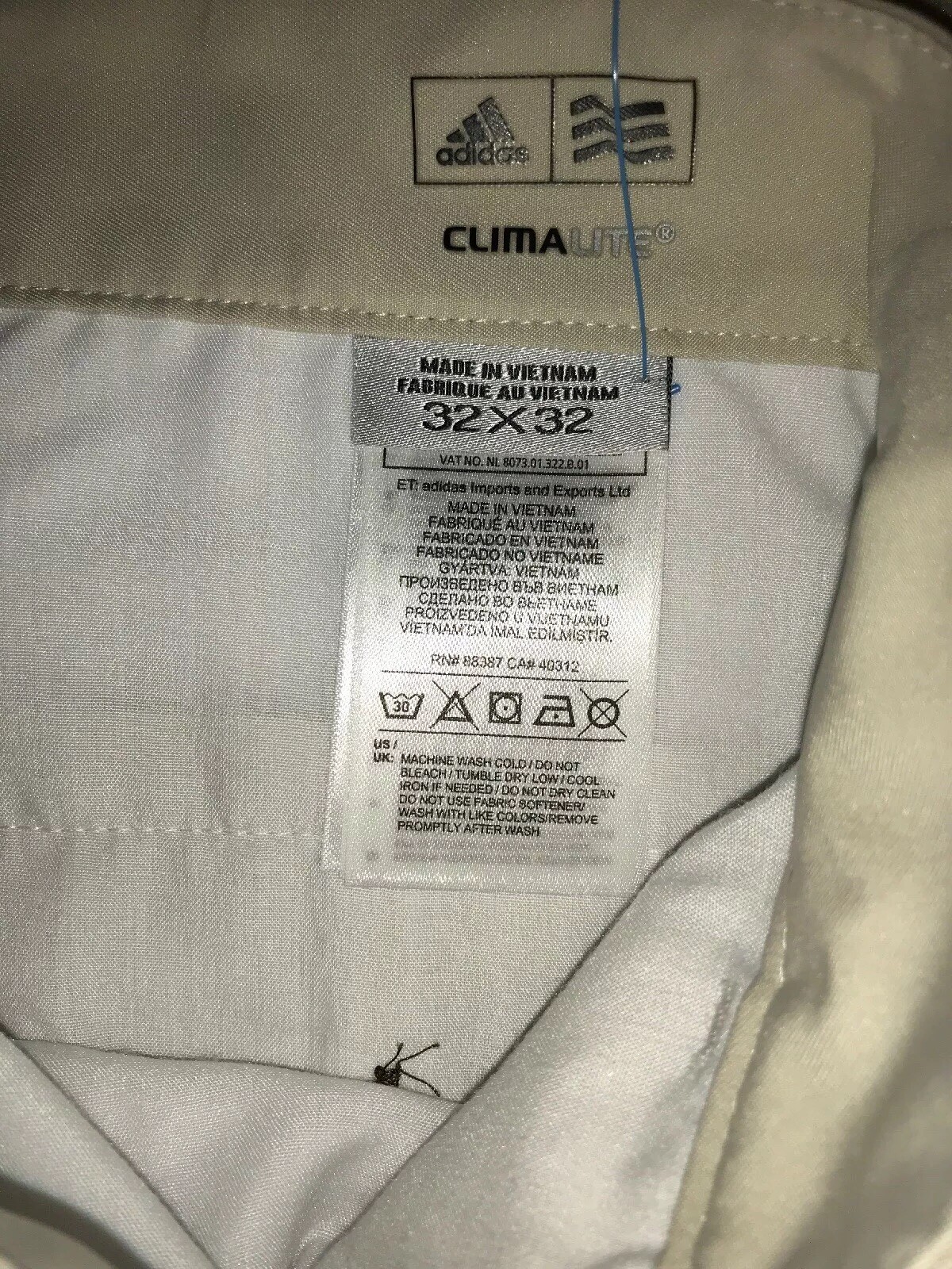 ADIDAS Men's ClimaLite Beige Khaki Golf Pants Sz … Gem