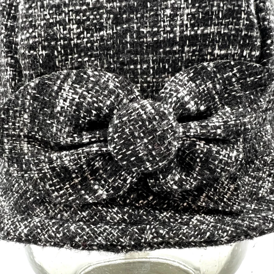 Sombrero floral para mujer ROSA COSQUILLAS Cloche Bucket OS. Tweed blanco negro Foto 3 de 4