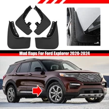 4pcs Front Rear LH RH Splash Guards Mud Flaps Fender For Ford Explorer 2020-2024