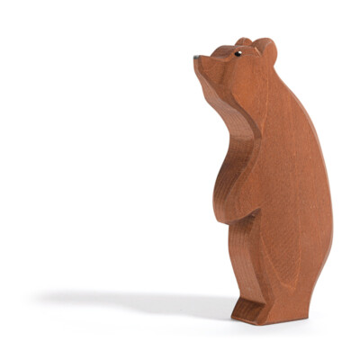 Ostheimer 22005 Bär stehend Kopf hoch aus Holz vom Fachhändler NEU