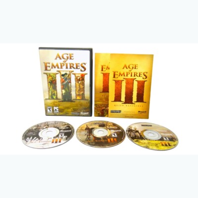 Age Of Empires III PC Game 2005 Complete 3 Discs w/Product Key Manual