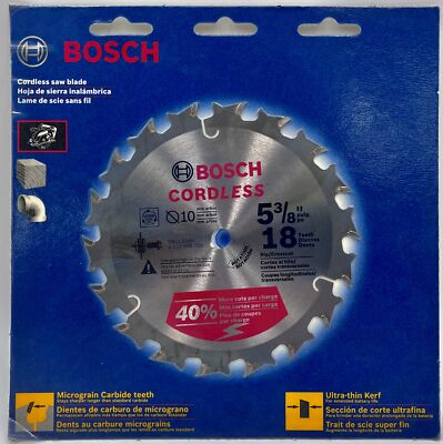 Bosch CBCL518A 5-3/8-Inch 18 Tooth ATB General Purpose Saw Blade with 5/8'' Arbor