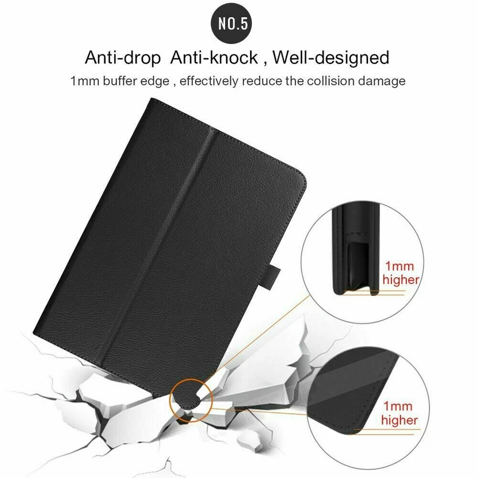 For Samsung Galaxy Tab A/A2/ S5E Flip PU Leather Folio Slim Case Stand Cover New - Image 4 of 4