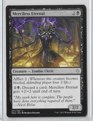 mtg hour of devastation best cards Merciless Eternal (HOU) Uncommon Magic #071/199 Unplayed Magic the Gathering Adventures: Hour
