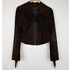 J.lo By Jennifer Lopez Vintage Brown Suede Jacket