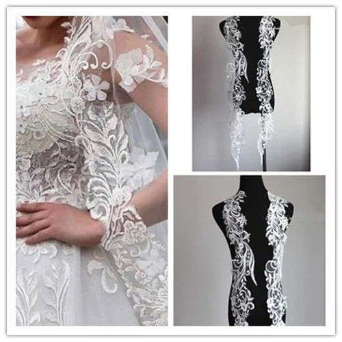 OFF WHITE Costume da sposa abito da sera abito da sera in pizzo ricamo bianco sporco 1 pz