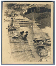 Leigh Hoffman, Indonesia, Java, Wash day at Batavia (Jakarta) Vintage silver pr