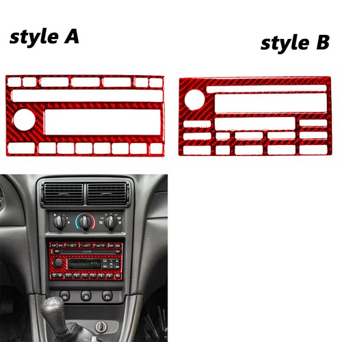 Carbon Fiber Radio CD Control Trim Cover For Ford Mustang Convertible Style A - Picture 2 of 17
