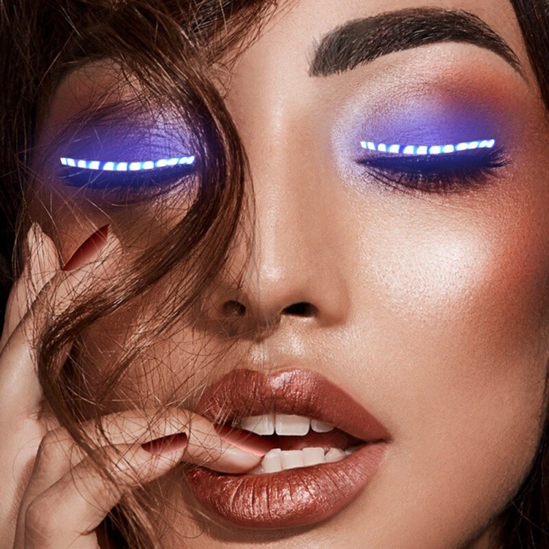 1Pair LED Light Up False Eyelashes Fashional Lashes Fake Eye Lash For Party AU
