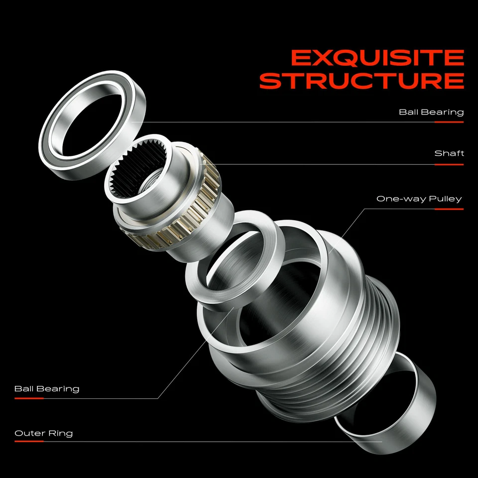 Embrague rueda libre alternador para INFINITI Q50 Q60 Mercedes-Benz C300 C350e E300 Foto 4 de 4