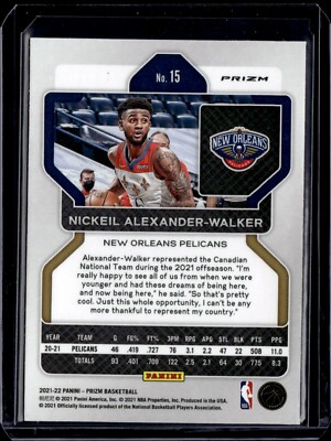 2021-22 Panini Prizm Basketball Nickeil Alexander-Walker Blue 75th 