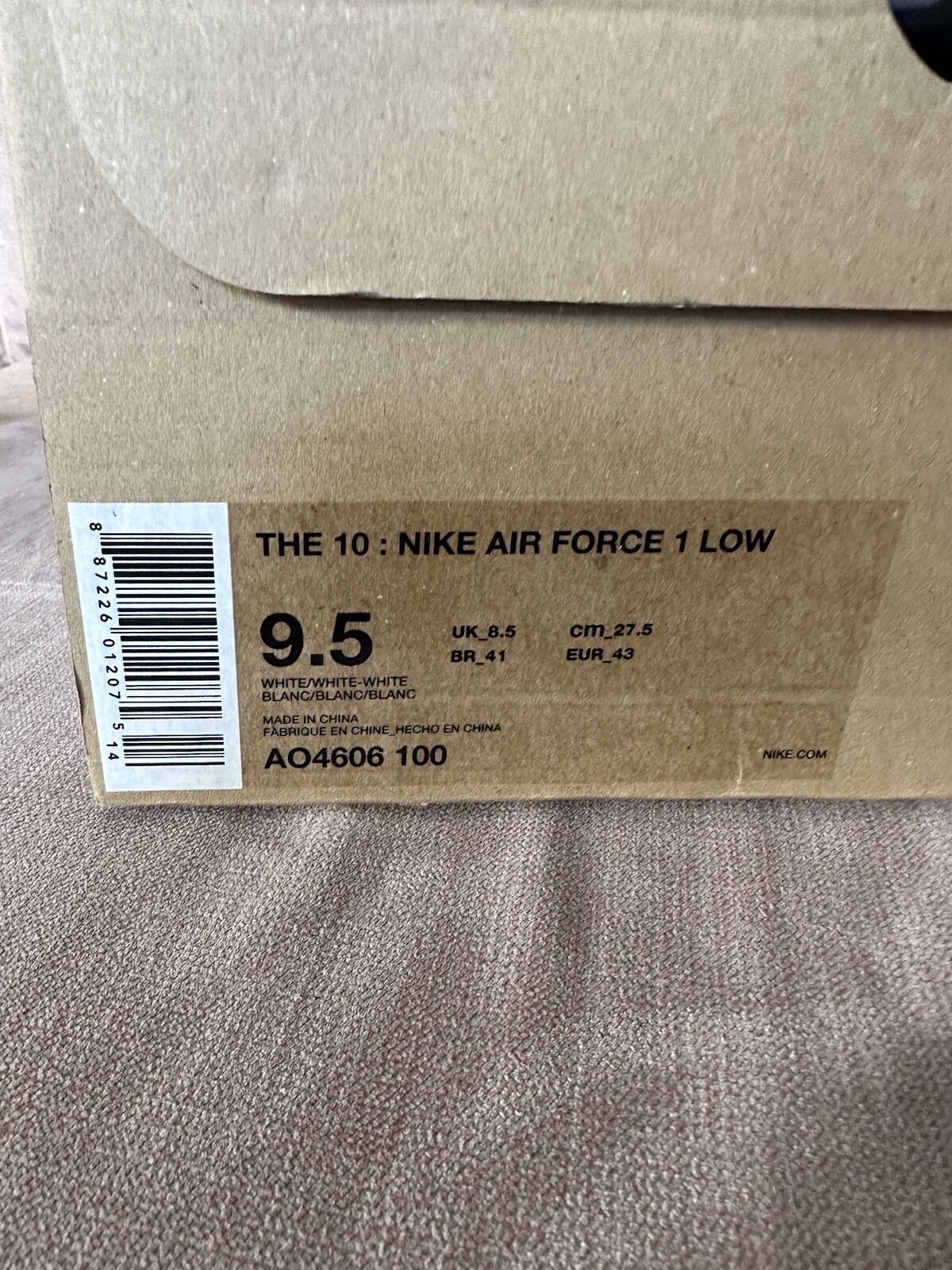 Nike Off White Air Force One OG The Ten UK8.5 US9.5 EU43 image 7