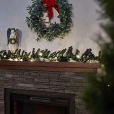 NEW! Holiday Living - 9-ft. Ellston Pre-Lit Garland - 35 Lights - FREE SHIP!