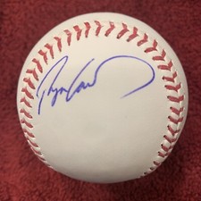 Ryan Lavarnway Signed OML Baseball - MLB Autograph Yale Red Sox Braves Tigers