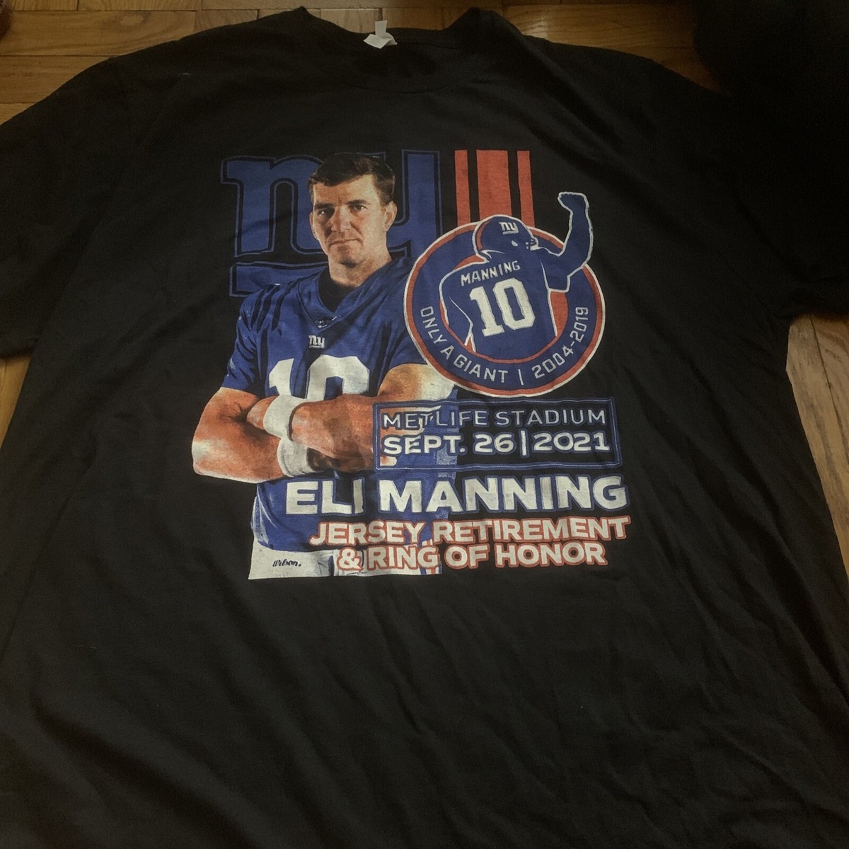 2021 NY Giants Eli Manning Jersey Retirement Ring Honor Only A - Main Image