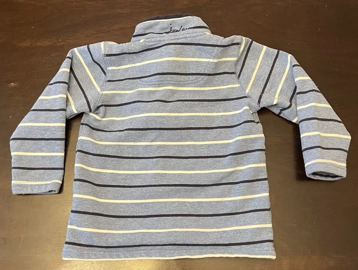Joules Boys Half Zip Shirt Saltwash Dale Bluestrip Pullover Sz 4y