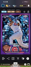 Topps Bunt Nelson Velazquez Chrome Purple Sonar Base Iconic RC /275 [DIGITAL]