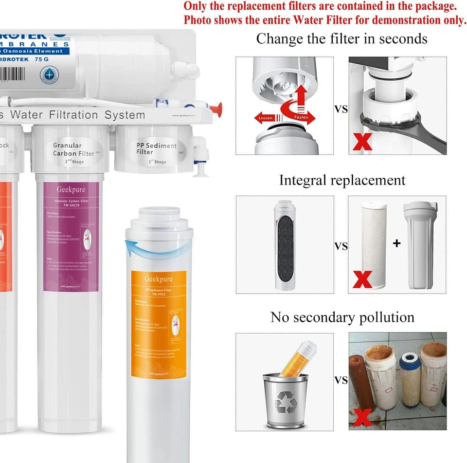 5 Stage Reverse Osmosis RO Water System with Quick Twist Change Filter 75 GPD - Image 4 of 4