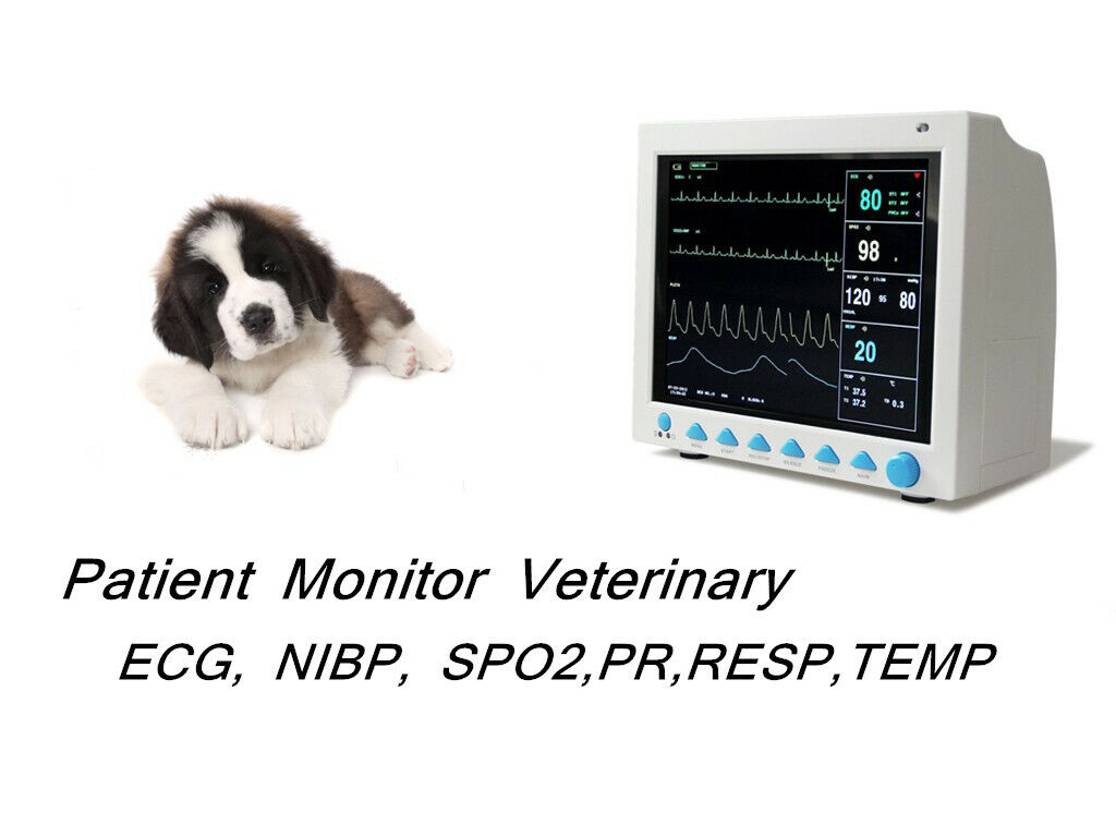 Vet Veterinary Patient Monitor 6 Parameter,ECG,NIBP,PR,Spo2,Temp