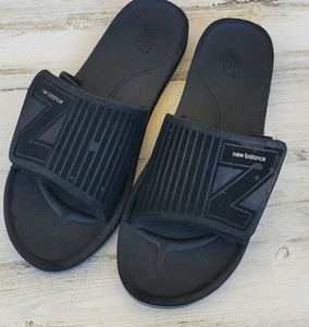Mens New Balance Slide Flip Flops sz 18 Black Balance Arch System Support Used | eBay