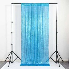 Telón de fondo de pared con lentejuelas brillantes azul lago telones de fondo para fiestas de cumpleaños suministros