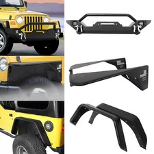 Armor Front Bumper Tube Fender Flares Flat Guards For 1997-2006 Jeep Wrangler Tj Armor Front Bumper Tube Fender Flares Flat Guards For 1997-2006 Jeep Wrangler Tj