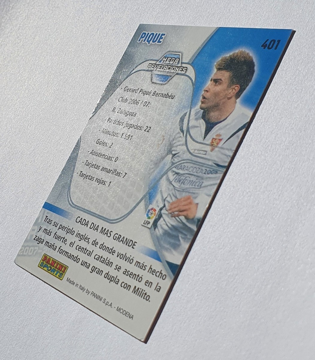 2007-08 Gerard Pique 2nd Year #401 Real Zaragoza Panini 2007-08 Gerard Pique 2nd Year #401 Real Zaragoza Panini