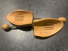 VTG Pre-1990 Nevco Wooden Shoe Trees Stretchers w/Tension Springs, Size 8-9