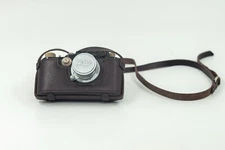 MRZHOUCASE Brown Leather Case for Leica 0 I Ia IIa IIb w/ adjustable neck strap