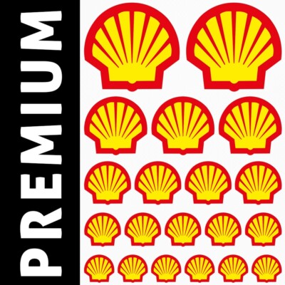 Shell - 20 Stickers Autocollants Adhésifs Vinyles Sponsors Auto Moto | eBay